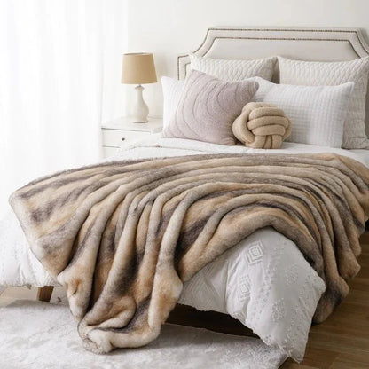 Serenity Faux-Fur Blanket Throw