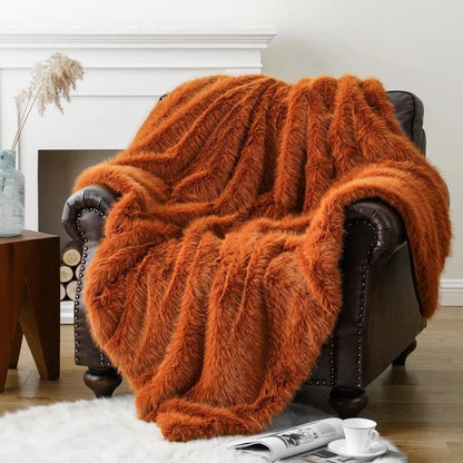 Serenity Faux-Fur Blanket Throw