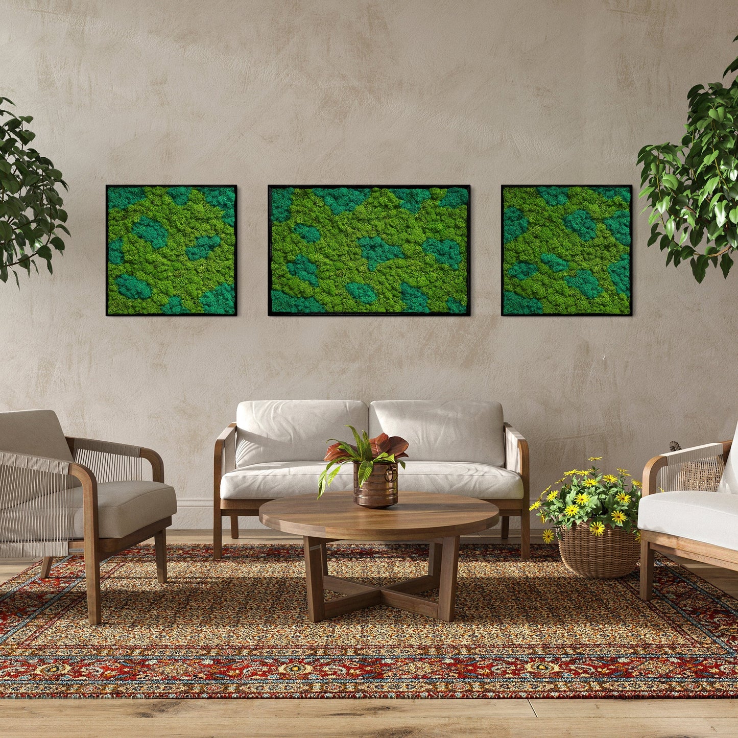 Moss Art Trio Multi Panel