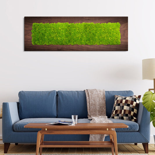 Wooden Panel Moss Art